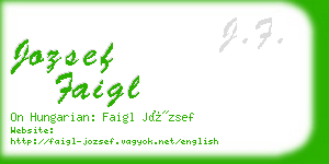 jozsef faigl business card